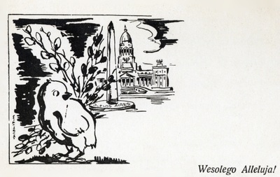 Kartka wysłana w 1953 r. z Buenos Aires (IPN Ka 023/1392)