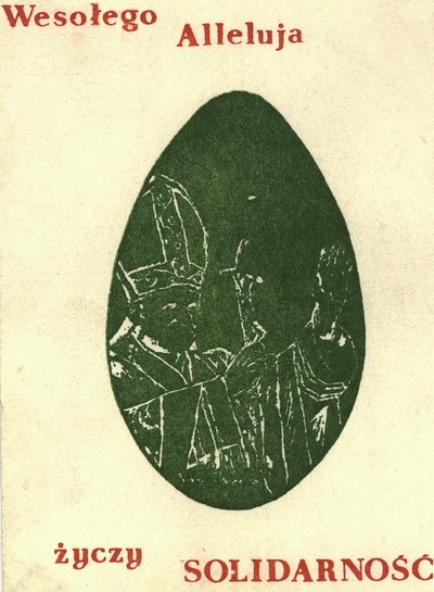 Pocztówka wydana przez NSZZ „Solidarność” Zagłębia Miedziowego (IPN Ka 240/15)