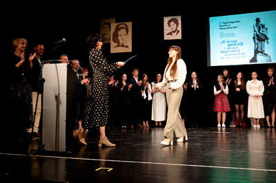 Gala finałowa X edycji konkursu „W kręgu poezji i prozy lagrowej więźniarek KL Ravensbrück“ – Ruda Śląska, 17 kwietnia 2024, Fot. IPN K. Łojko