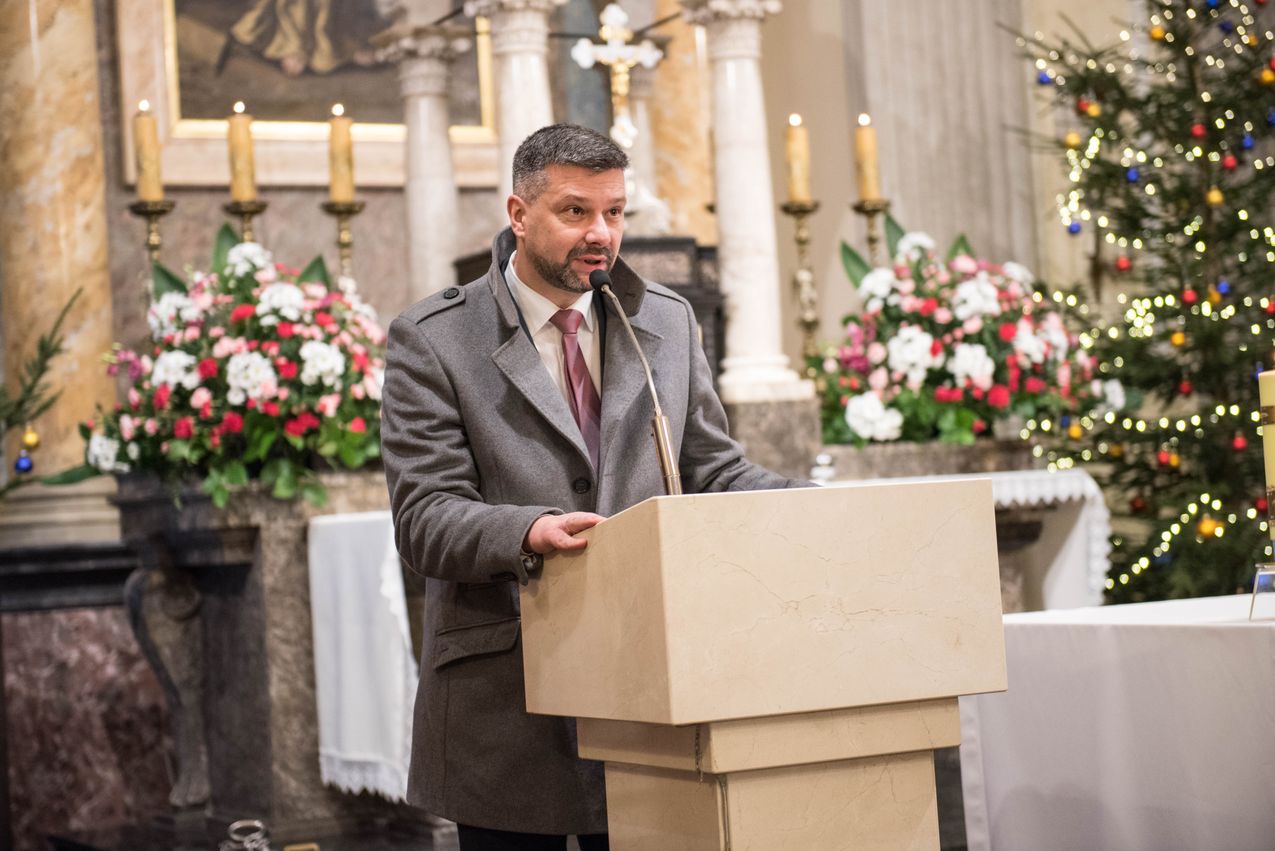 Odsłonięcie tablicy upamiętniającej mjr. pil. ppłk. RAF Stefana Janusa – Kraków, 19 stycznia 2020. Fot. Agnieszka Masłowska (IPN)