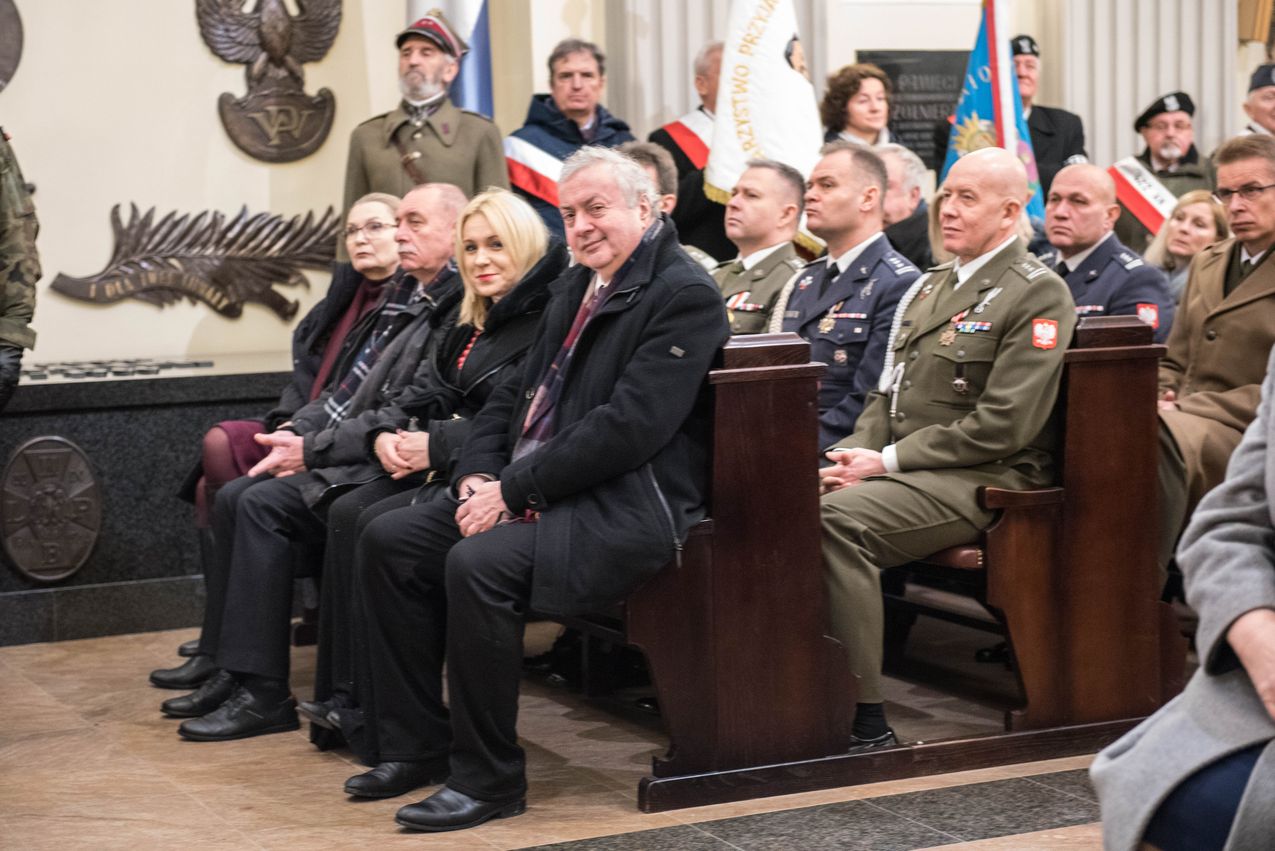 Odsłonięcie tablicy upamiętniającej mjr. pil. ppłk. RAF Stefana Janusa – Kraków, 19 stycznia 2020. Fot. Agnieszka Masłowska (IPN)