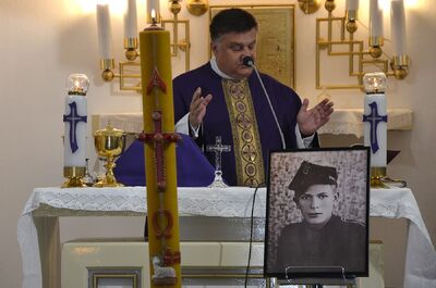 Wadowice. Uroczystości pogrzebowe Mariana Misiaka, Żołnierza Wyklętego. Fot. Janusz Ślęzak (IPN)