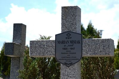 Wadowice. Uroczystości pogrzebowe Mariana Misiaka, Żołnierza Wyklętego. Fot. Janusz Ślęzak (IPN)