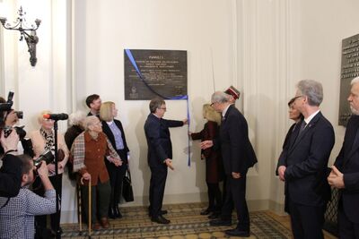 W Collegium Novum odsłonięto tablicę upamiętniającą tajne nauczanie na UJ