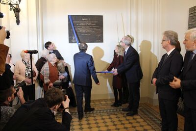 W Collegium Novum odsłonięto tablicę upamiętniającą tajne nauczanie na UJ