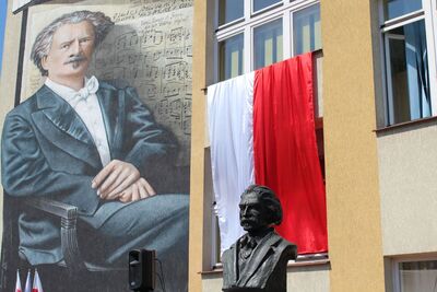 W Ciężkowicach odsłonięto mural przedstawiający Ignacego Jana Paderewskiego