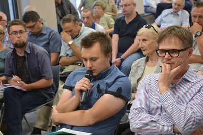 Wykład dr. Śmietanki-Kruszelnickiego na temat pogromu Żydów w Kielcach