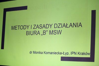Konferencja naukowa „Obserwacja w służbie SB” – Kraków, 18 września 2018