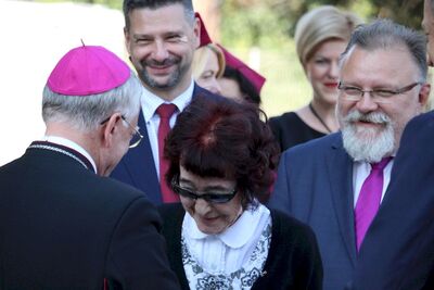 Odsłonięcie pomnika rtm. Witolda Pileckiego w Oświęcimiu