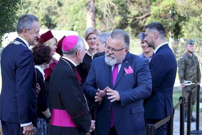 Odsłonięcie pomnika rtm. Witolda Pileckiego w Oświęcimiu