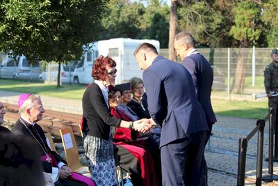 Odsłonięcie pomnika rtm. Witolda Pileckiego w Oświęcimiu