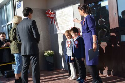 Odsłonięcie tablic upamiętniających pobyt oddziału Józefa Piłsudskiego w Parszowie i Świętej Katarzynie