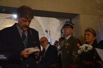 14 lipca 2019.  Uroczystość przekazania Krzyża Walecznych rodzinie Piotra Gizy