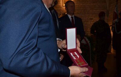 14 lipca 2019.  Uroczystość przekazania Krzyża Walecznych rodzinie Piotra Gizy