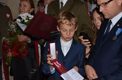 14 lipca 2019.  Uroczystość przekazania Krzyża Walecznych rodzinie Piotra Gizy