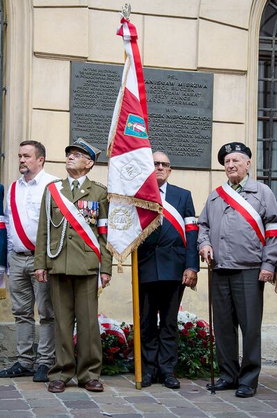 Kraków, 14 września 2019. Odsłonięcie tablicy pamięci ks. Władysława Gurgacza oraz Stefana Balickiego i Stanisława Szajny