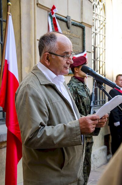 Kraków, 14 września 2019. Odsłonięcie tablicy pamięci ks. Władysława Gurgacza oraz Stefana Balickiego i Stanisława Szajny