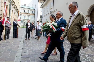 Kraków, 14 września 2019. Odsłonięcie tablicy pamięci ks. Władysława Gurgacza oraz Stefana Balickiego i Stanisława Szajny