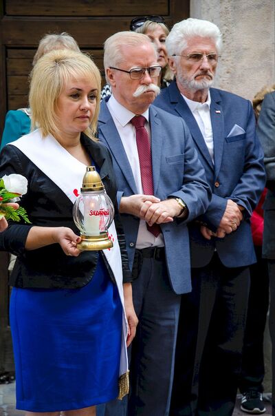 Kraków, 14 września 2019. Odsłonięcie tablicy pamięci ks. Władysława Gurgacza oraz Stefana Balickiego i Stanisława Szajny