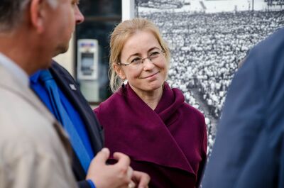 Otwarcie wystawy plenerowej „Wstańcie, chodźmy. Pierwsza pielgrzymka Jana Pawła II do Polski” – Kraków, 16 października 2019