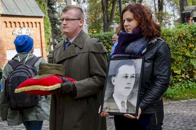 Uroczystości pogrzebowe Władysława Nowaka „Groźnego”, partyzanta powojennego podziemia niepodległościowego – Kraków, 28 października 2019