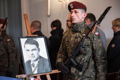 Pogrzeb Mikołaja Mazura „Paska”, żołnierza podziemia niepodległościowego – Bochnia, 21 listopada 2019