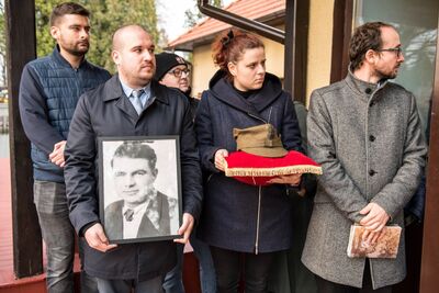 Pogrzeb Mikołaja Mazura „Paska”, żołnierza podziemia niepodległościowego – Bochnia, 21 listopada 2019