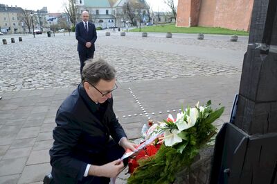 W Krakowie kierownictwo IPN uczciło pamięć ofiar zbrodni katyńskiej. Fot. Janusz Ślęzak (IPN)