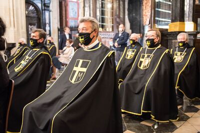 Uroczystość upamiętniająca martyrologię Polaków, więźniów niemieckich obozów koncentracyjnych Ravensbrück, Sachsenhausen i Dachau – Kraków, 30 kwietnia 2020. (fot. Agnieszka Masłowska IPN)