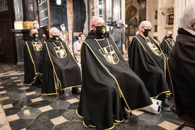 Uroczystość upamiętniająca martyrologię Polaków, więźniów niemieckich obozów koncentracyjnych Ravensbrück, Sachsenhausen i Dachau – Kraków, 30 kwietnia 2020. (fot. Agnieszka Masłowska IPN)