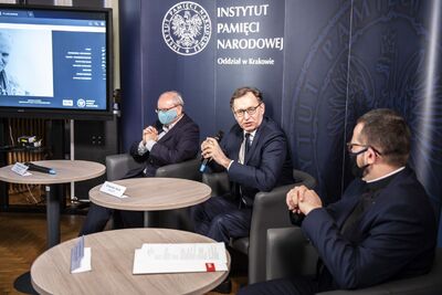 100. rocznica urodzin Jana Pawła II. Konferencja prasowa IPN – 18.05.2020. Fot. Agnieszka Masłowska (IPN)