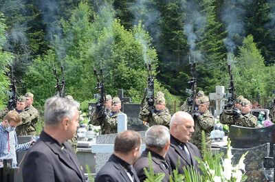 7 lipca 2020 w Rabce-Zdroju odbyły się uroczystości pogrzebowe Wojciecha Frodymy. Fot. Janusz Ślęzak (IPN)
