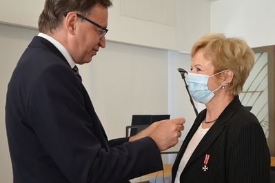 24.08.2020, Kraków. Uroczystość wręczenia Krzyży Wolności i Solidarności. Fot. Janusz Ślęzak (IPN)