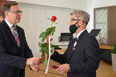 24.08.2020, Kraków. Uroczystość wręczenia Krzyży Wolności i Solidarności. Fot. Janusz Ślęzak (IPN)