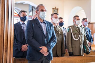 Odsłonięcie tablicy pamięci ofiar zbrodni katyńskiej – Skomielna Biała, 13 września 2020. Fot. Agnieszka Masłowska IPN