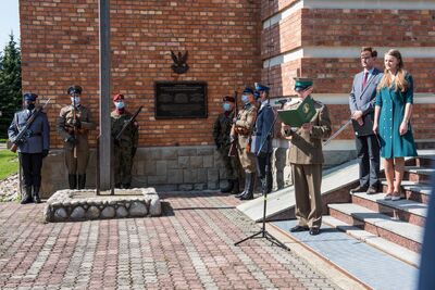 Odsłonięcie tablicy pamięci ofiar zbrodni katyńskiej – Skomielna Biała, 13 września 2020. Fot. Agnieszka Masłowska IPN
