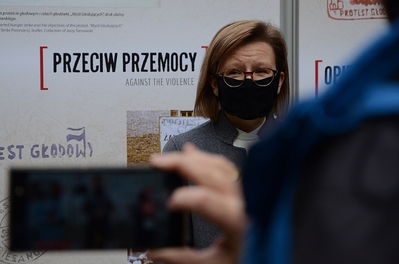 Kraków, 19.10.2020. Wystawa na Plantach o najdłuższym proteście głodowy w PRL. Fot. Janusz Ślęzak (IPN)