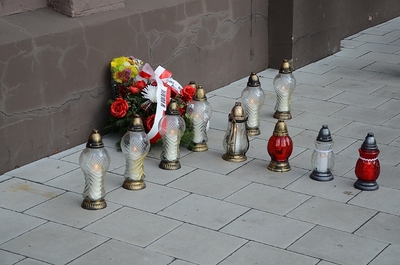 Kraków, 5.11.2020. Uroczystość pod murem więzienia Montelupich. Fot. Janusz Ślęzak (IPN)