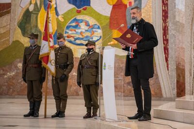 15.11.2020. VII Krakowskie Zaduszki za Żołnierzy Wyklętych-Niezłomnych. Fot. Agnieszka Masłowska (IPN)