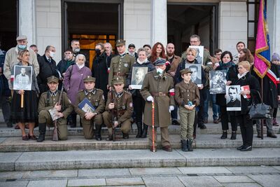15.11.2020. VII Krakowskie Zaduszki za Żołnierzy Wyklętych-Niezłomnych. Fot. Agnieszka Masłowska (IPN)