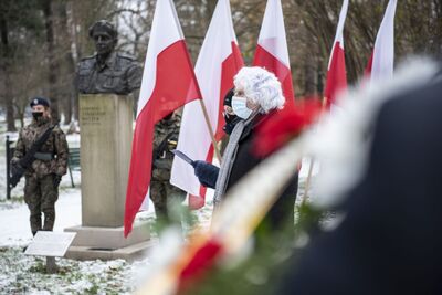 10.12.2020. Krakowska uroczystość w przeddzień rocznicy śmierci gen. Maczka. Fot. Agnieszka Masłowska (IPN)