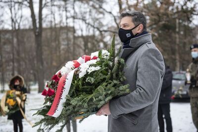 10.12.2020. Krakowska uroczystość w przeddzień rocznicy śmierci gen. Maczka. Fot. Agnieszka Masłowska (IPN)