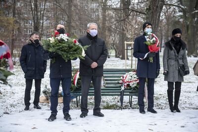 10.12.2020. Krakowska uroczystość w przeddzień rocznicy śmierci gen. Maczka. Fot. Agnieszka Masłowska (IPN)