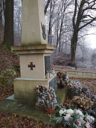 Krakowski IPN sfinansował orły AK i NSZ na pomniku w Łapanowie