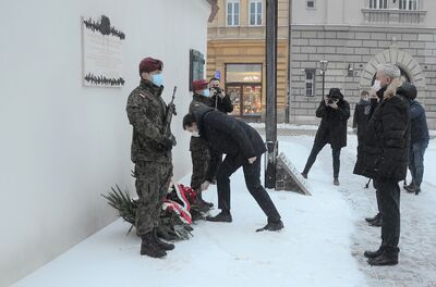 10.02.2021. Krakowskie uroczystości w 81. rocznicę pierwszej deportacji Polaków z Kresów Wschodnich. Fot. Janusz Ślęzak (IPN)