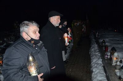 22.02.2021, Ostrowsko, Waksmund. Uroczystości w 74. rocznicę śmierci mjr. Józefa Kurasia „Ognia”. Fot. Janusz Ślęzak (IPN)