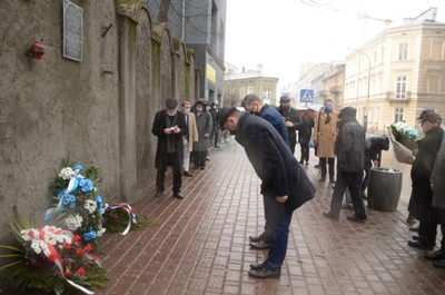 12.03.2021. Uroczystości w przeddzień 78. rocznicy likwidacji krakowskiego getta. Fot. Janusz Ślęzak (IPN)