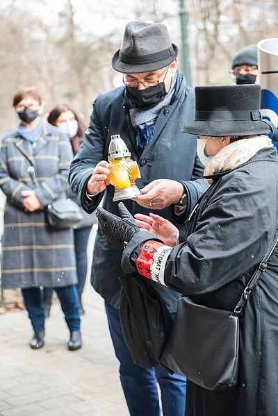 19.03.2021. W Krakowie uczczono profesorów i studentów tajnego nauczania na UJ. Fot. Agnieszka Masłowska (IPN)