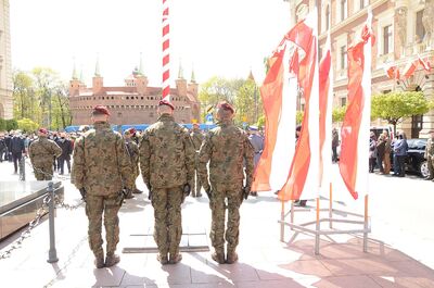 Trzeciomajowe uroczystości 2021 w Krakowie. Fot. Janusz Ślęzak (IPN)