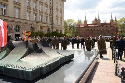 Trzeciomajowe uroczystości 2021 w Krakowie. Fot. Janusz Ślęzak (IPN)